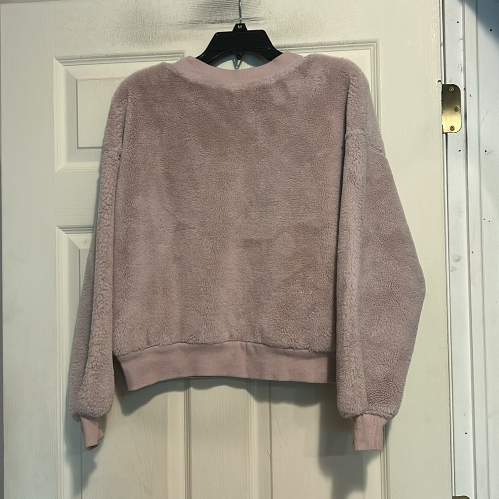 Wild Fable Faux Fur Sweatshirt Size Medium Mauve - Picture 6 of 6